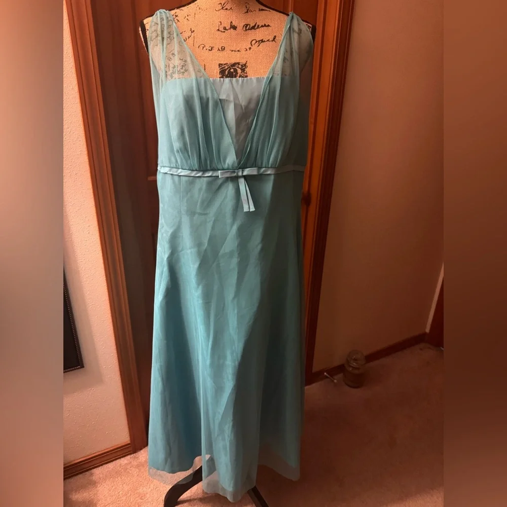 David’s Bridal🩵 teal dress like new - Picture 1 of 12
